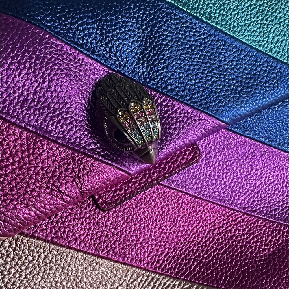 KURT GEIGER Colorful Metallic Striped Handbag - Picture 2 of 8